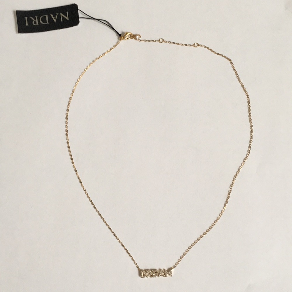 NADRI 18K Gold Plated Brass CZ Necklace - Picture 2 of 8